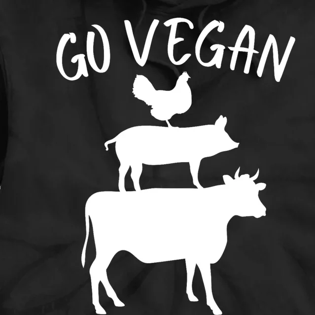 Go Vegan Vegetarian Veganism Diet Men Women Funny Vegan Tie Dye Hoodie