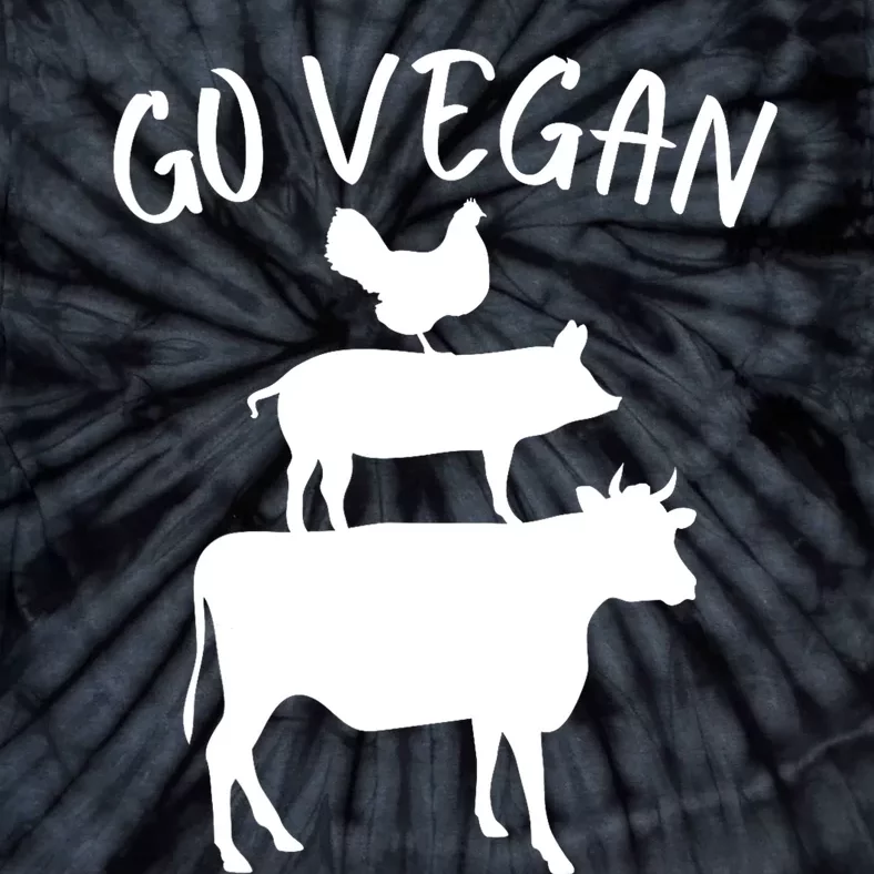 Go Vegan Vegetarian Veganism Diet Men Women Funny Vegan Tie-Dye T-Shirt