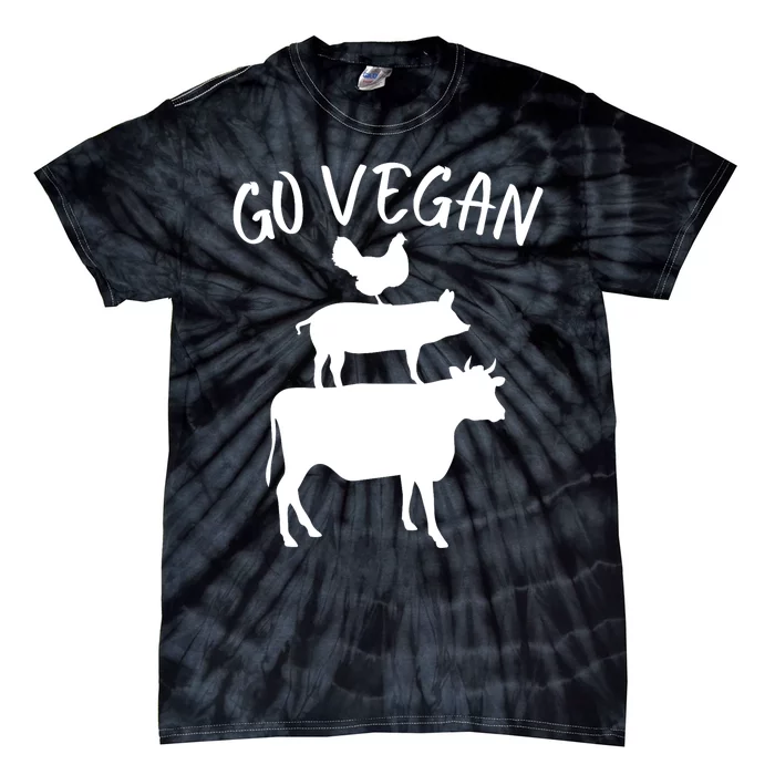 Go Vegan Vegetarian Veganism Diet Men Women Funny Vegan Tie-Dye T-Shirt