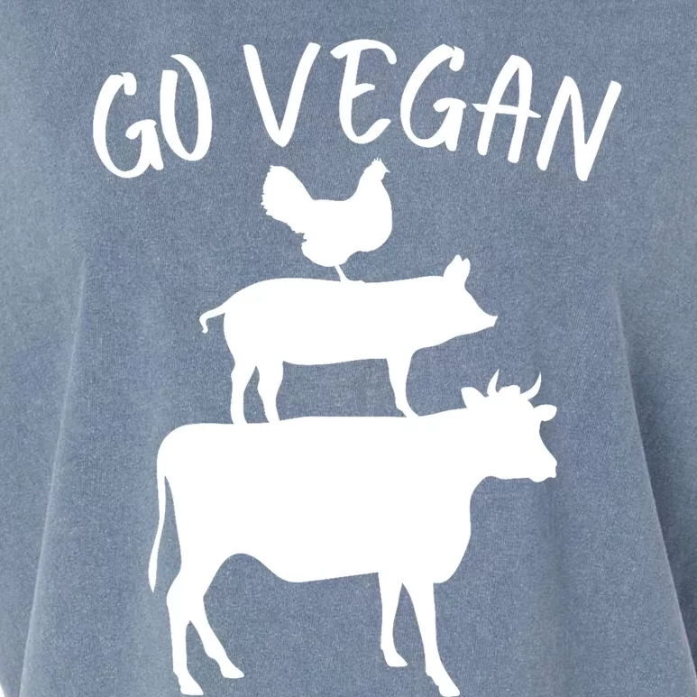 Go Vegan Vegetarian Veganism Diet Men Women Funny Vegan Garment-Dyed Women's Muscle Tee