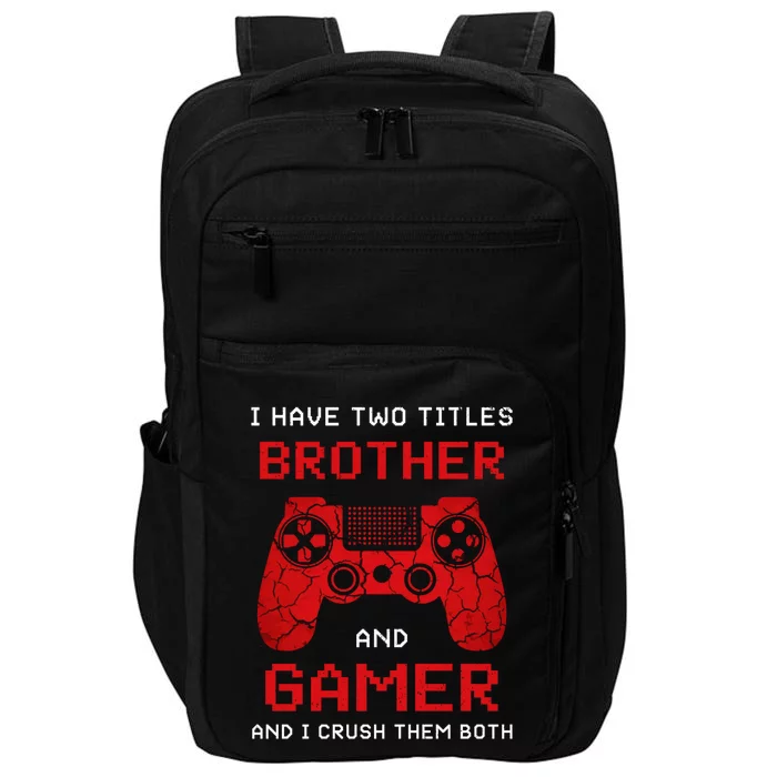 Gamer Vintage Video Games Brother Son Gift Impact Tech Backpack