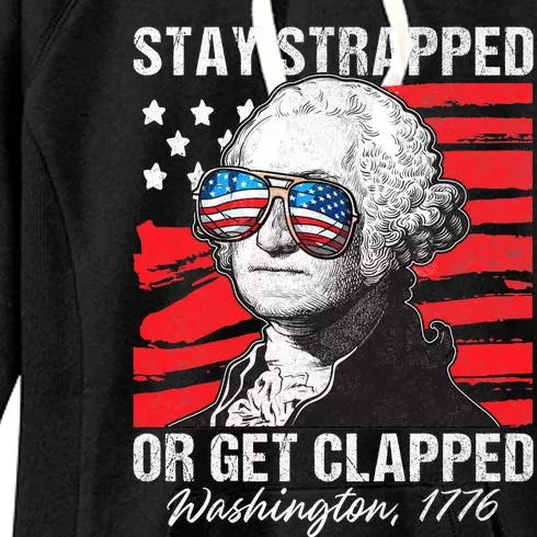 George Washington 1776 Stay Strapped Women's Fleece Hoodie