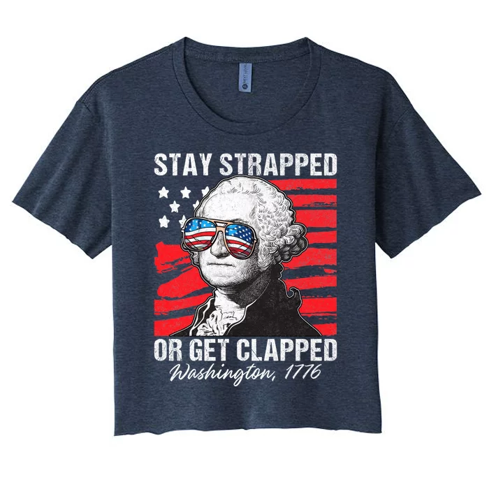 George Washington 1776 Stay Strapped Women's Crop Top Tee