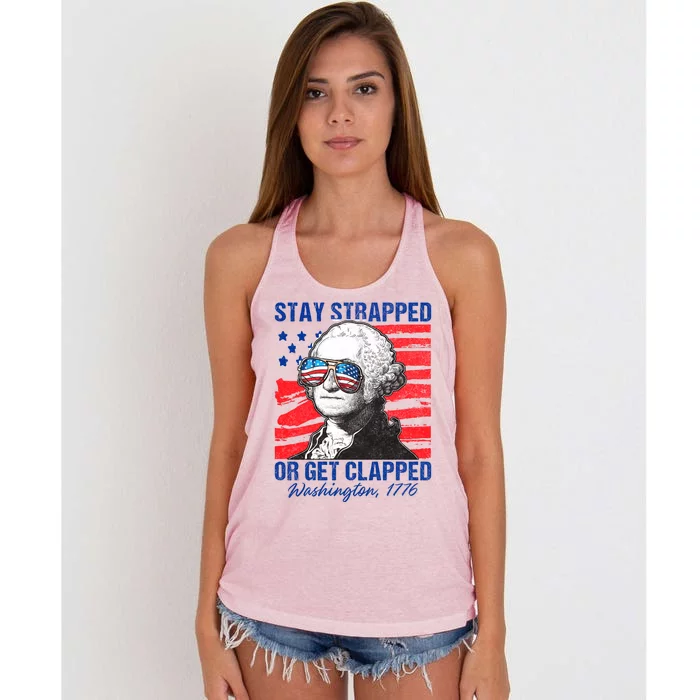 George Washington 1776 Stay Strapped Women's Knotted Racerback Tank