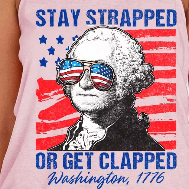 George Washington 1776 Stay Strapped Women's Knotted Racerback Tank