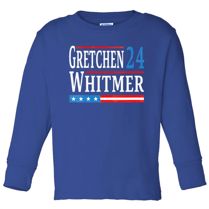 Gretchen Whitmer 2024 For President Election Toddler Long Sleeve Shirt