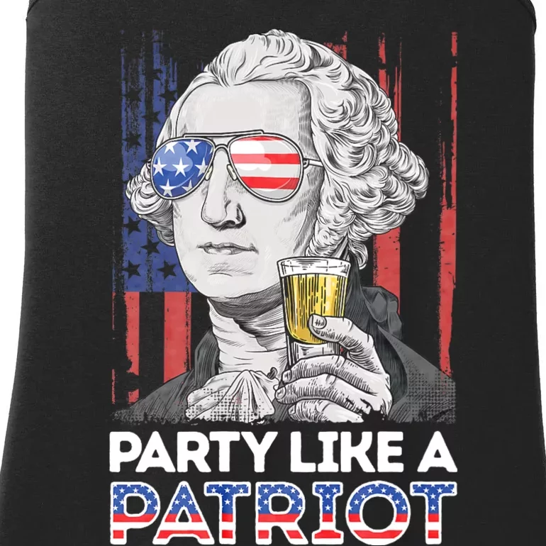 George Washington 4th Of July Party Like A Patriot Ladies Essential Tank