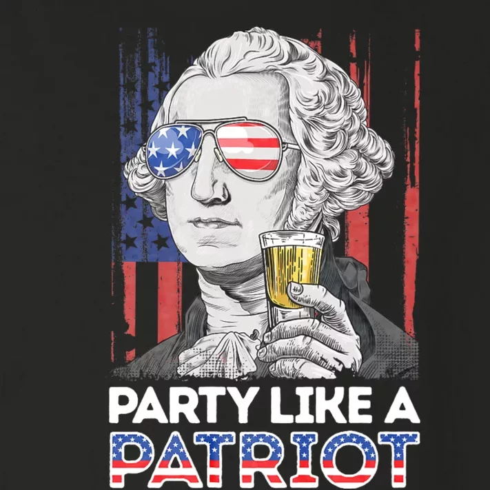 George Washington 4th Of July Party Like A Patriot Toddler Long Sleeve Shirt