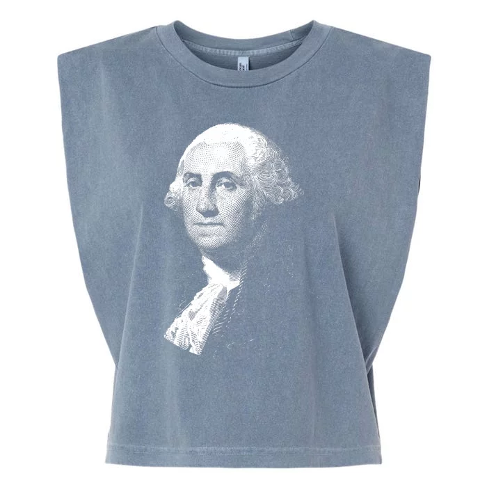 George Washington 4th Of July Design Garment-Dyed Women's Muscle Tee