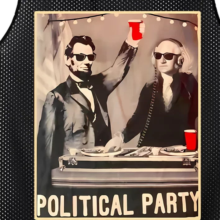 George Washington And Abraham Lincoln Political Party Mesh Reversible Basketball Jersey Tank