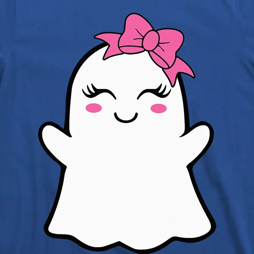 Ghost With Bow Boo Girl Halloween T-Shirt