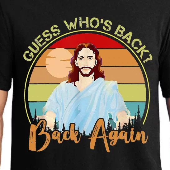 Guess Who's Back Happy Easter! Jesus Christian Matching Pajama Set