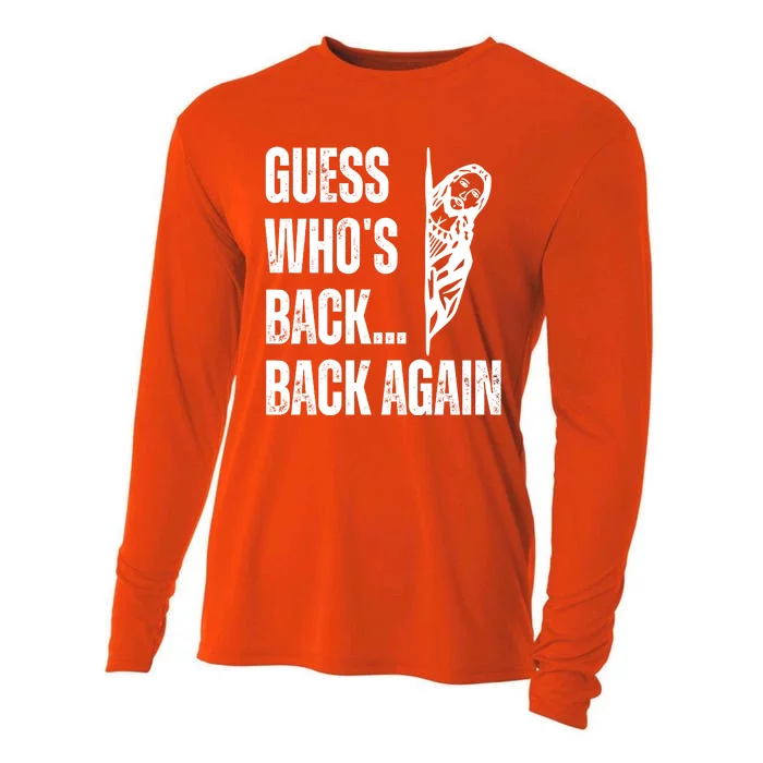 Guess Whos Back Again Jesus Easter Cooling Performance Long Sleeve Crew