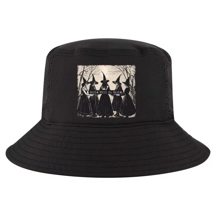 Girl Will Be Girl Witch Halloween Funny Witchy Vibes Women Cool Comfort Performance Bucket Hat