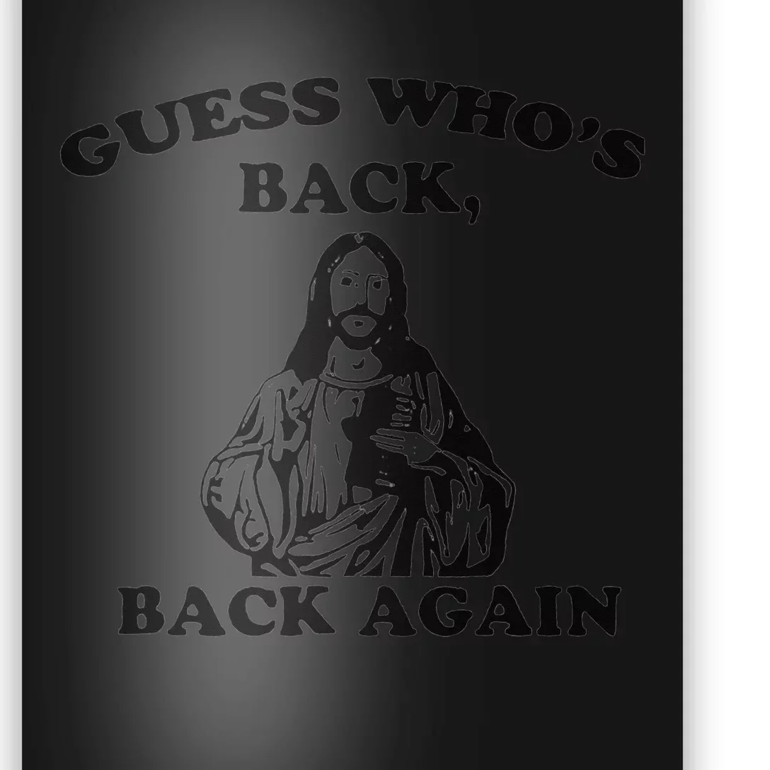 Guess Who's Back Back Again Happy Easter Jesus Christ Poster