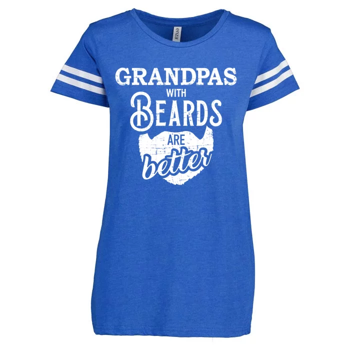 Grandpas With Beards Are Better Great Gift Enza Ladies Jersey Football T-Shirt