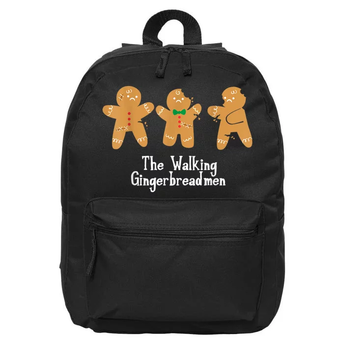 Gingerbread Walking Bread Cookie Baking Cute Christmas 16 in Basic Backpack