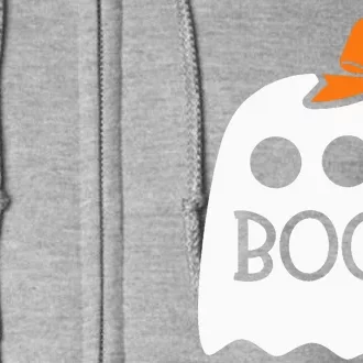 ghost with bow boo halloween costume Full Zip Hoodie