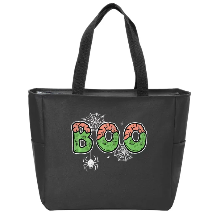 Ghost With Bow Boo Halloween Costume Zip Tote Bag