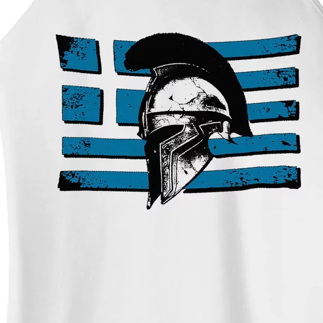 Greek Warrior Battle Flag Greece Historic Battle Flag Women’s Perfect Tri Rocker Tank