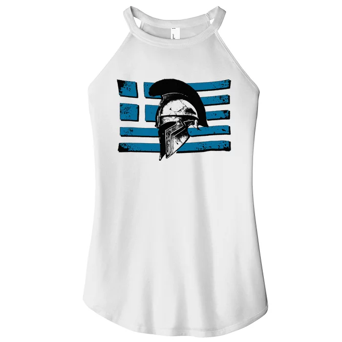 Greek Warrior Battle Flag Greece Historic Battle Flag Women’s Perfect Tri Rocker Tank