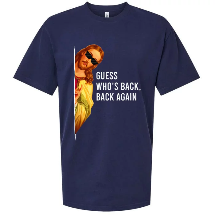 Guess Who's Back Back Again Happy Easter! Jesus Christ Sueded Cloud Jersey T-Shirt