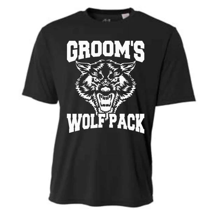 Grooms Wolfpack Bachelor Party Drinking Team Gift Cooling Performance Crew T-Shirt