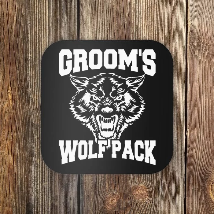 Grooms Wolfpack Bachelor Party Drinking Team Gift Coaster