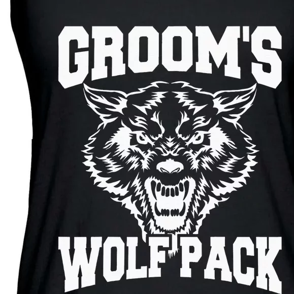 Grooms Wolfpack Bachelor Party Drinking Team Gift Ladies Essential Flowy Tank