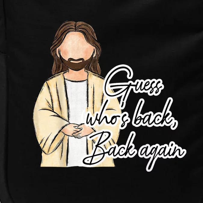 Guess Whos Back Easter Day Jesus Christian Faith Impact Tech Backpack