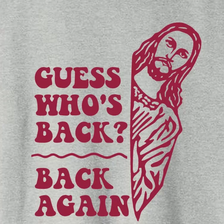 Guess Who's Back Back Again Happy Easter Women's Crop Top Tee