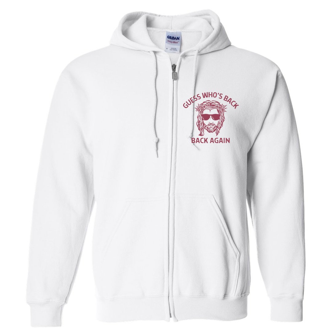 Guess Who's Back Back Again Easter Cool Jesus Christ Full Zip Hoodie ...