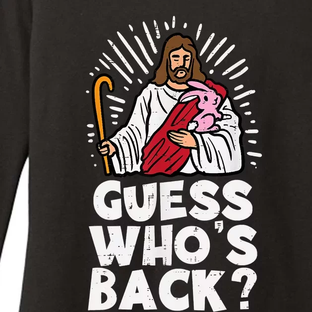 Guess Whos Back Jesus Easter Funny Religious Womens CVC Long Sleeve Shirt