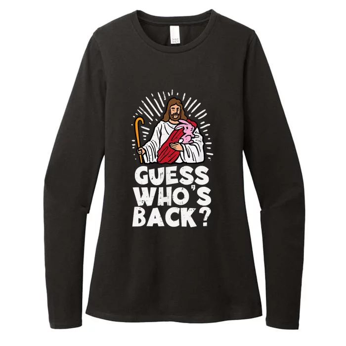 Guess Whos Back Jesus Easter Funny Religious Womens CVC Long Sleeve Shirt