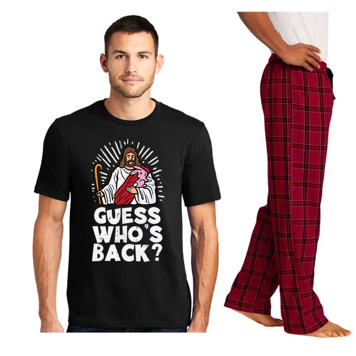 Guess Whos Back Jesus Easter Funny Religious Pajama Set