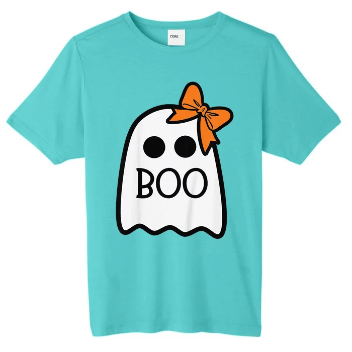 Ghost With Bow Boo Halloween ChromaSoft Performance T-Shirt