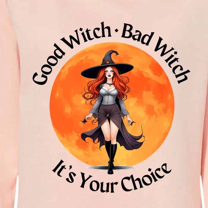 Good Witch Bad Witch Halloween With Full Moon Great Gift Womens California Wash Sweatshirt