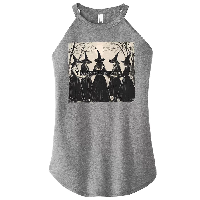 Girls Will Be Girls Halloween Witch Women’s Perfect Tri Rocker Tank