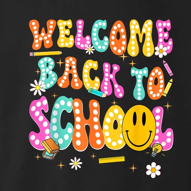 Groovy Welcome Back To School Teachers Toddler Hoodie