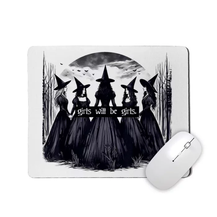 Girl Will Be Witch Halloween Funny Witchy Vibes Mousepad