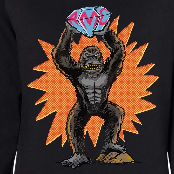 Gorilla With Big Diamond Womens California Wash Sweatshirt