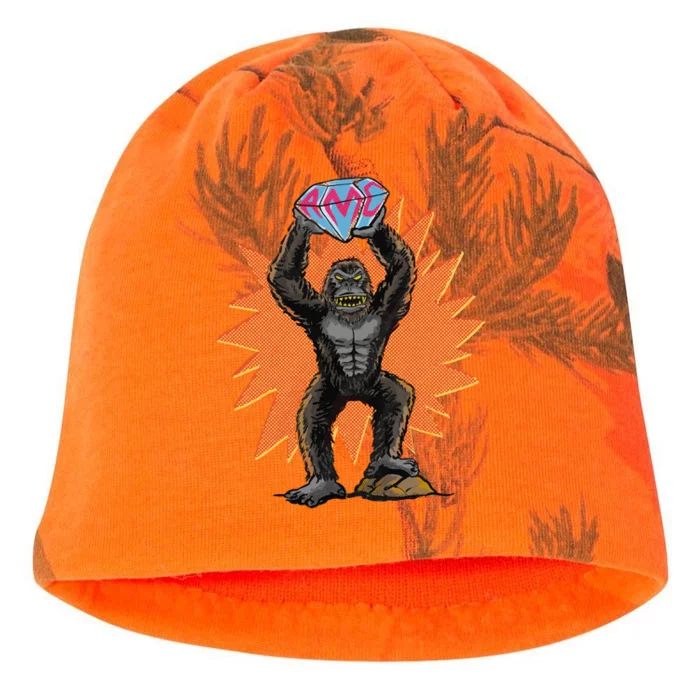 Gorilla With Big Diamond Kati - Camo Knit Beanie