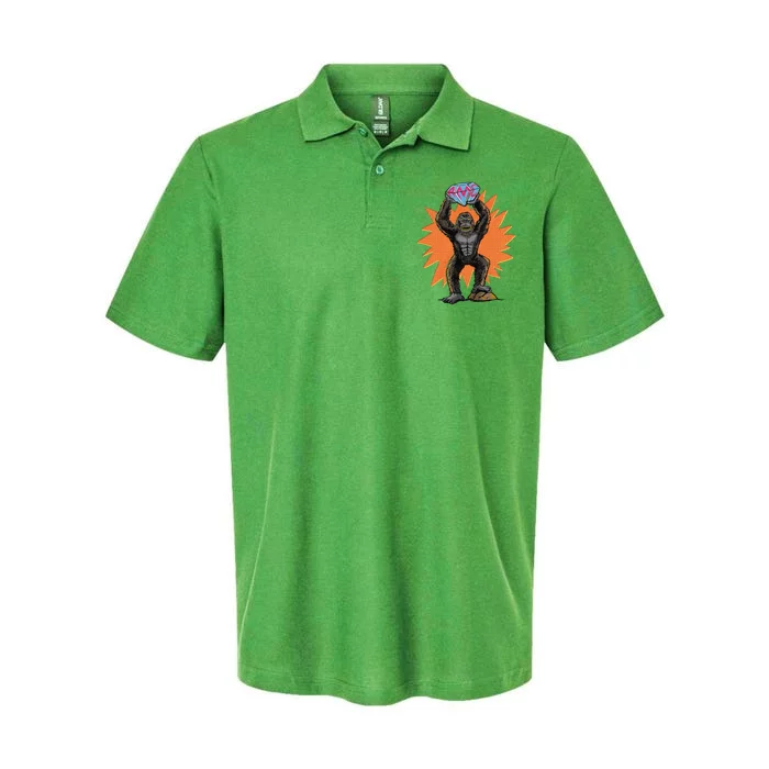 Gorilla With Big Diamond Softstyle Adult Sport Polo