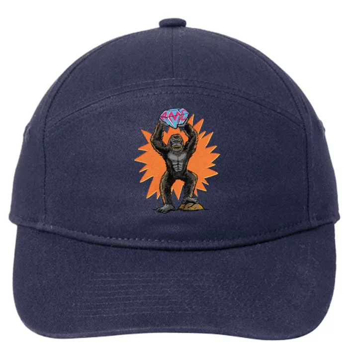 Gorilla With Big Diamond 7-Panel Snapback Hat