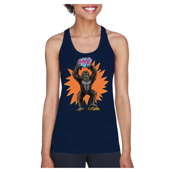 Gorilla With Big Diamond Women's Racerback Tank