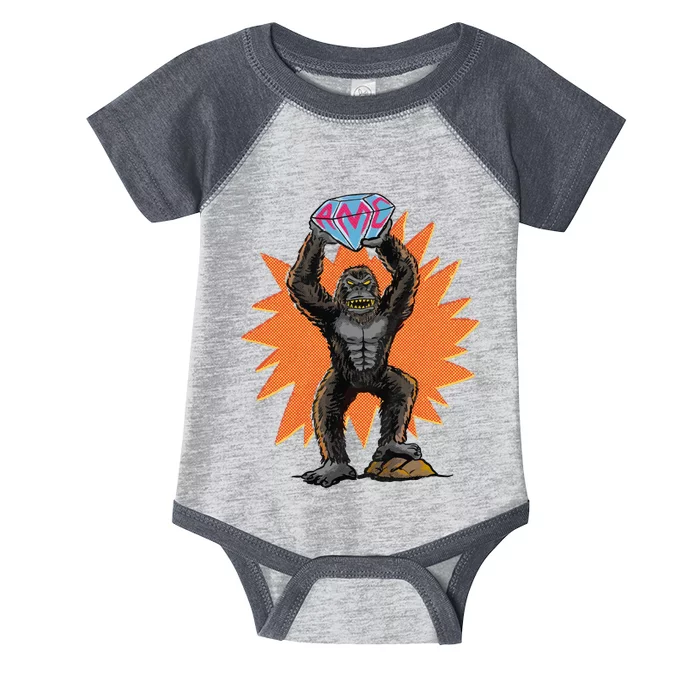 Gorilla With Big Diamond Infant Baby Jersey Bodysuit