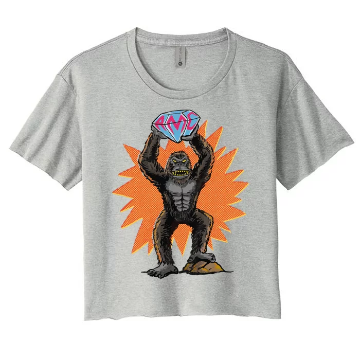 Gorilla With Big Diamond Women's Crop Top Tee