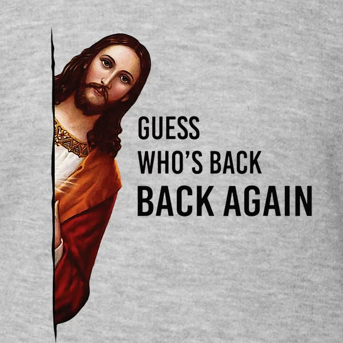 Guess Who's Back Back Again Easter Jesus Christian Gifts Toddler Sweatshirt