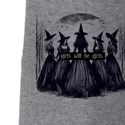 Girl Will Be Girl Witch Halloween Funny Witchy Vibes Doggie 3-End Fleece Hoodie