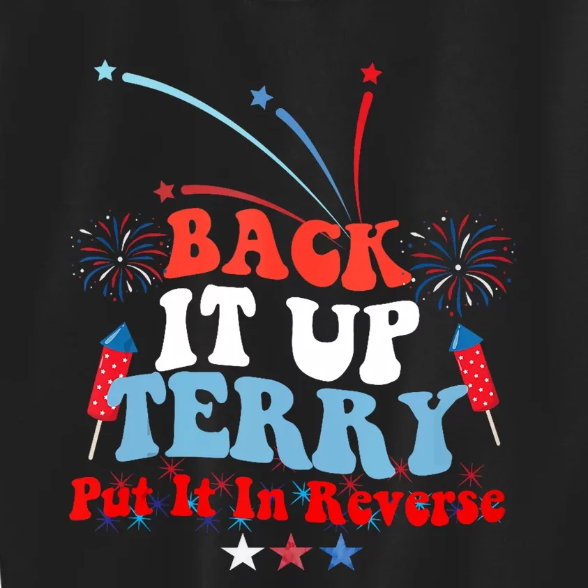 Groovy Wavy Back It Up Terry Put It In Reverse Funny Kids Sweatshirt